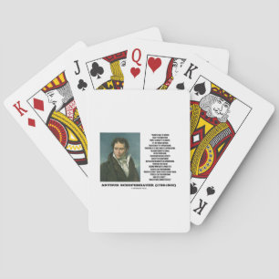 Arthur Schopenhauer-Talent gegen Genie-Zitat Spielkarten