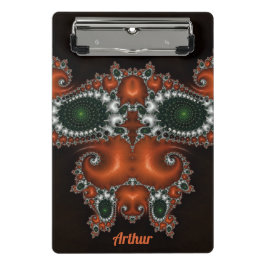 ARTHUR ~ Schwarz, Rot, Grün und Weiß Mini Klemmbrett