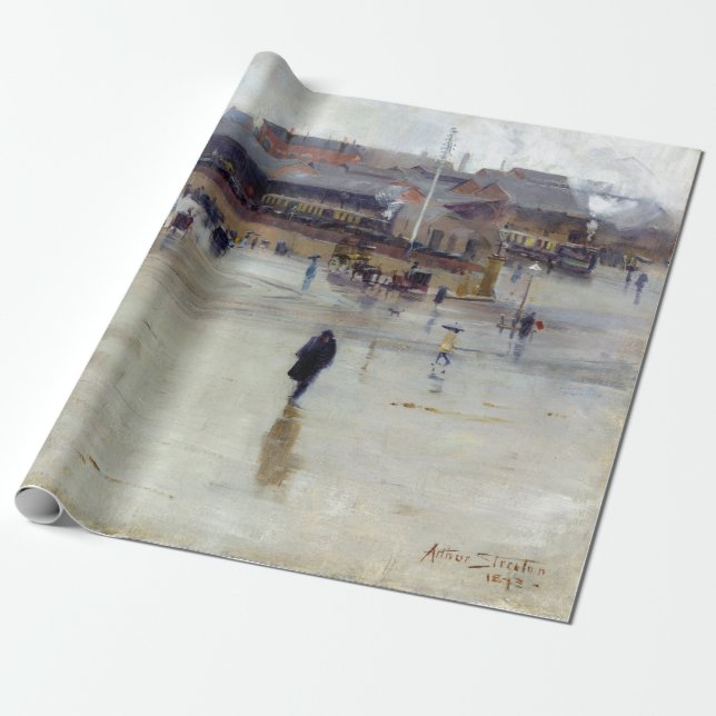 Arthur Streeton der Bahnhof, Redfern Geschenkpapier (Ungerollt)