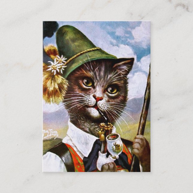 Arthur Thiele - bayerische Alpen-Katze Visitenkarte (Vorderseite)