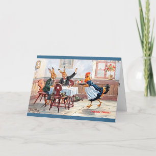 Arthur Thiele Carte de Pâques - Bunnies Dînez au C