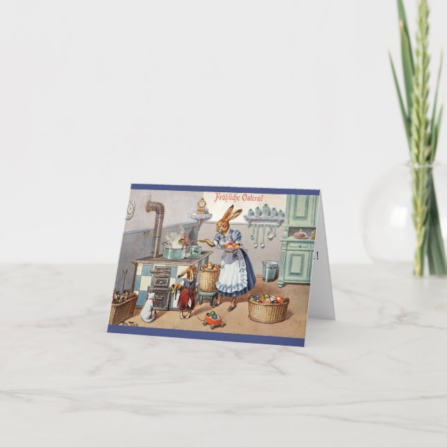 Arthur Thiele Carte de Pâques - Mama Bunny Dyes Oe (Devant)