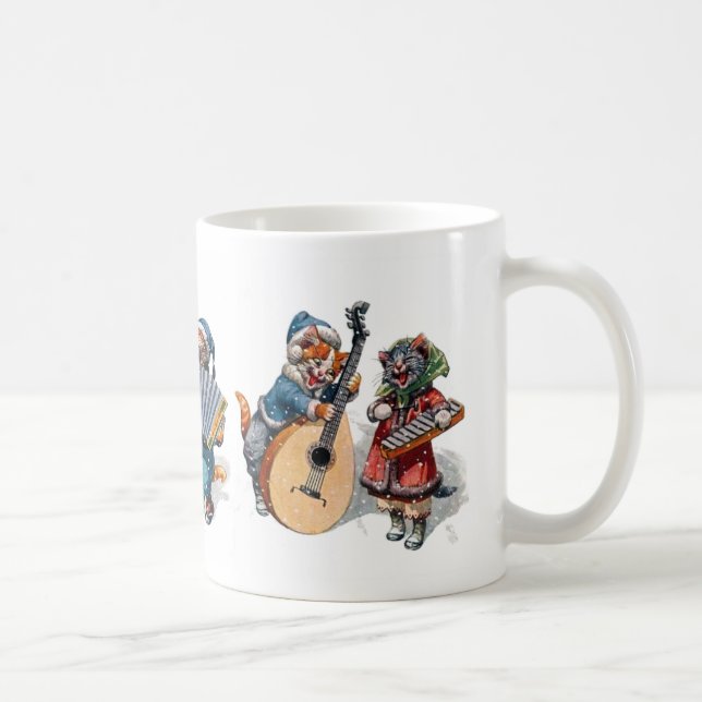 Arthur Thiele - Katzen mit Musikinstrumenten Kaffeetasse (Rechts)