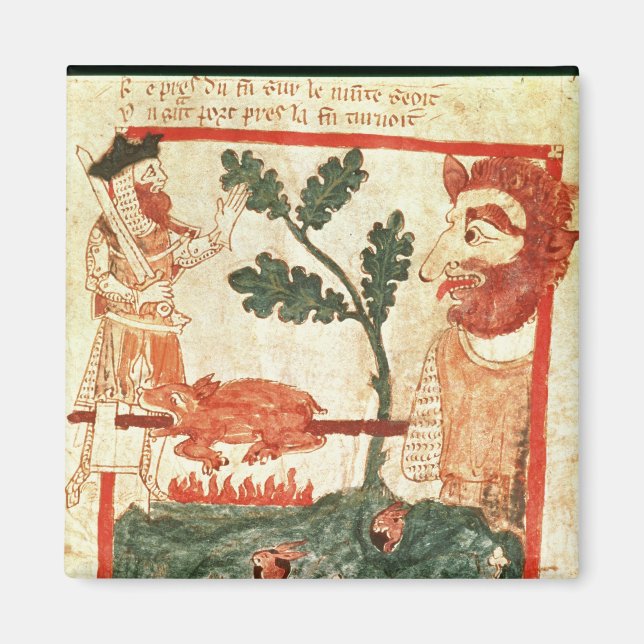 Arthur trifft auf das Riesenrösten eines Schweins  Magnet (Vorne)