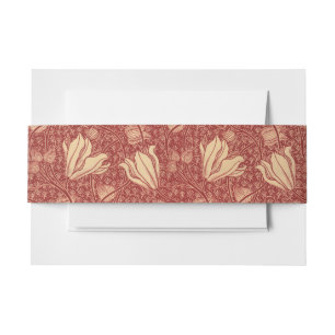 Arthur Wilcock The Lily Vintage Floral Rot Muster Einladungsbanderole