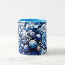 ARTHUR ~ Zany Bubbles 3D ~ Blues ~ Tasse