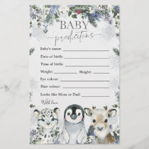 Artic Animal Winter Onederland Baby Vorhersagen