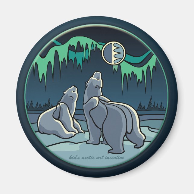 Artic Art Frigo Magnet Ours Polaire Cadeaux d'Art (Devant)