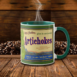 Artichoke Funny Vintag Crate Art Kaffee Tasse