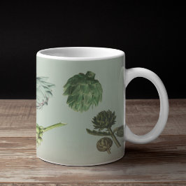 Artichoke Modernes Vintages Gemüse Kaffeetasse