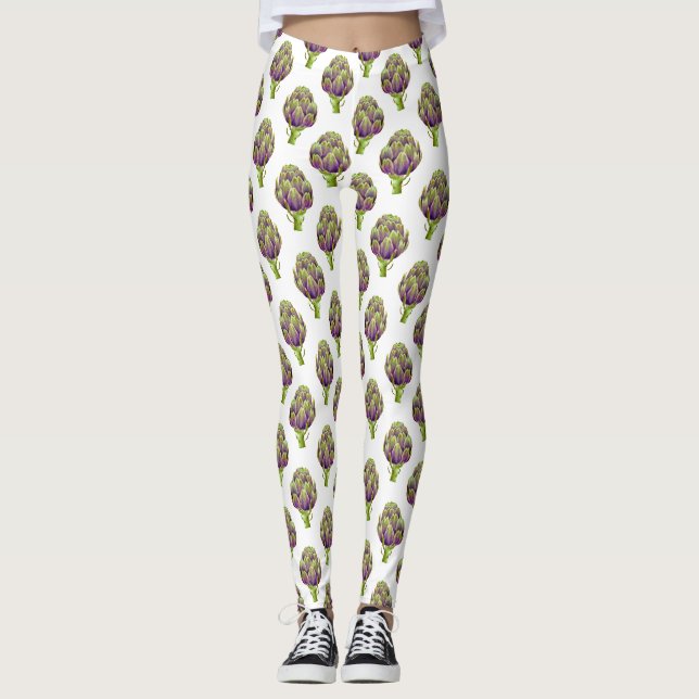 Artichoke Purple Leggings Motifs (Devant)