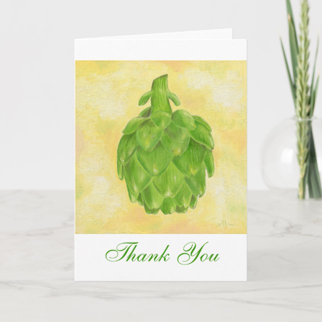 Artichoke Vielen Dank für Ihre Aufmerksamkeit Dankeskarte (Vorderseite)