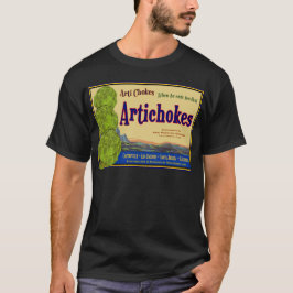 Artichoke Vintag Label Art T - Shirt