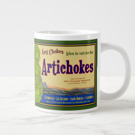 Artichokes Funny Vintag Art Große Kaffee Tasse
