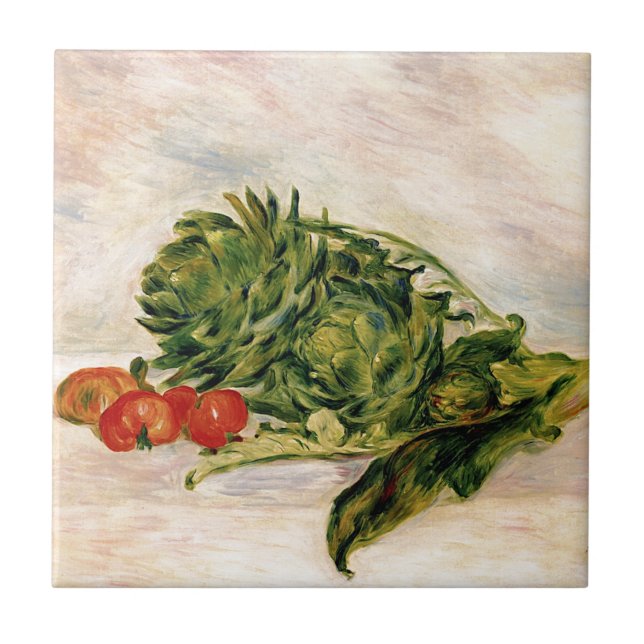 Artichokes und Tomaten Fliese (Vorderseite)