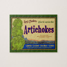Artichokes Vintag Crate Art Jigsaw Puzzle