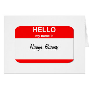 Articles d'étiquette de nom d'attitude de Nunya