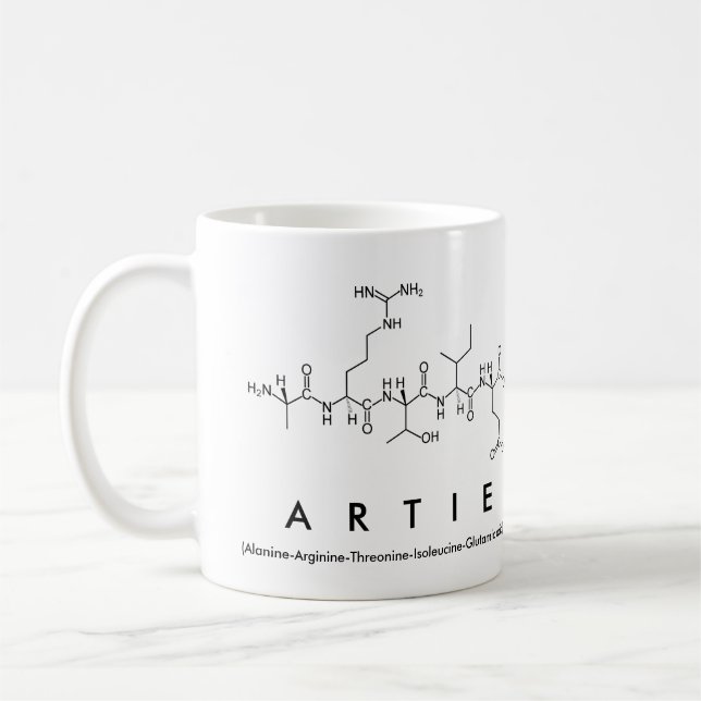 Artie peptide nom mug (Gauche)