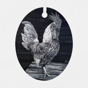 Artie the Chicken Ornament Aus Metall