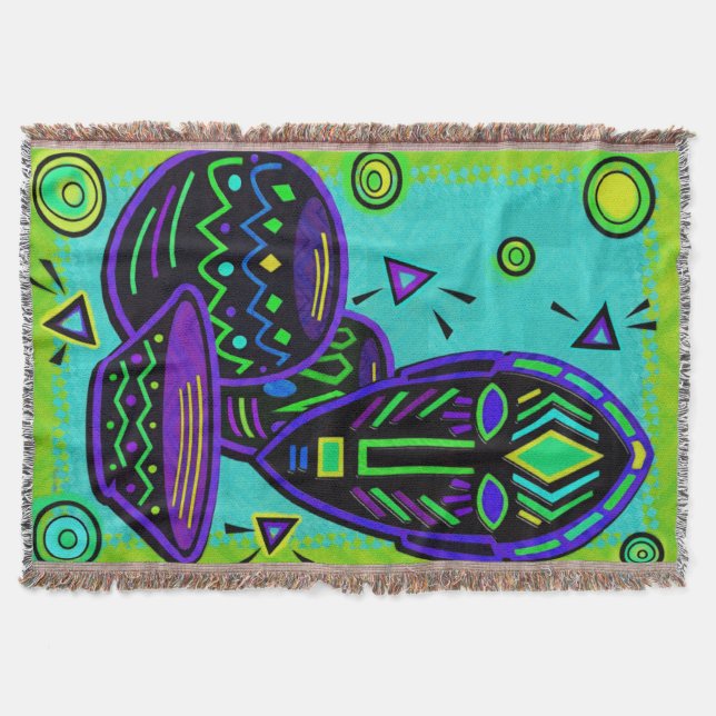 Artifakt African Pop Art Decke (Vorderseite)