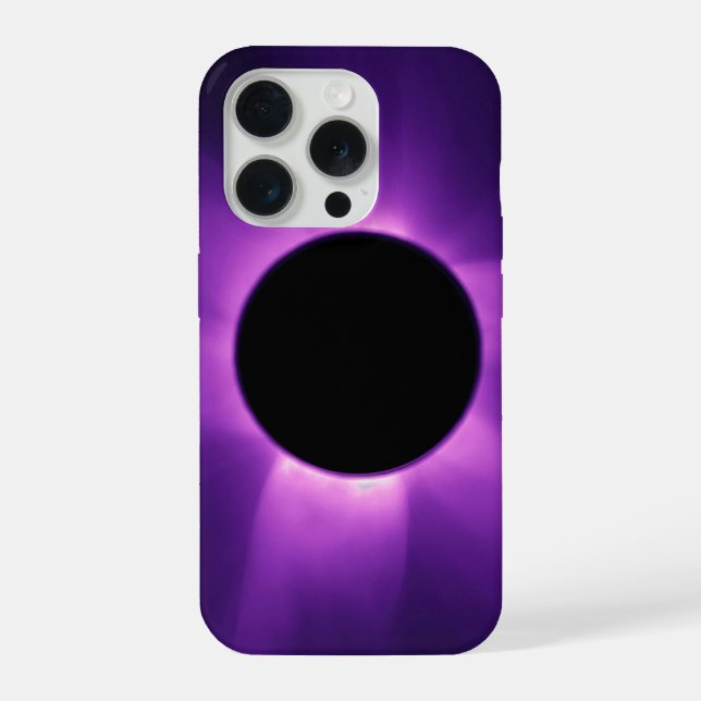 Artificial Solar Eclipse from Space iPhone 15 Pro Hülle (Rückseite)