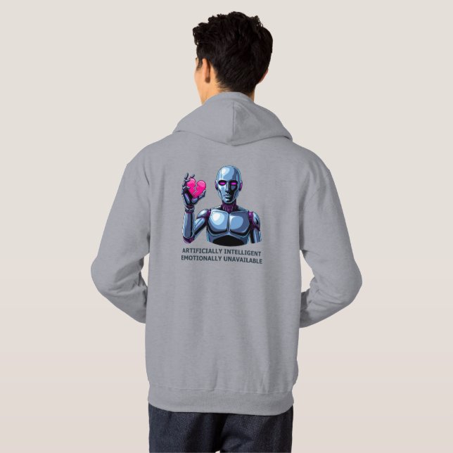 Artificially Intelligent Emotionally Unavailable  Hoodie (Schwarz voll)