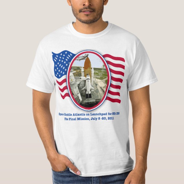 Artiistic Wiedergabe der Raumfähre Atlantis T-Shirt (Vorderseite)