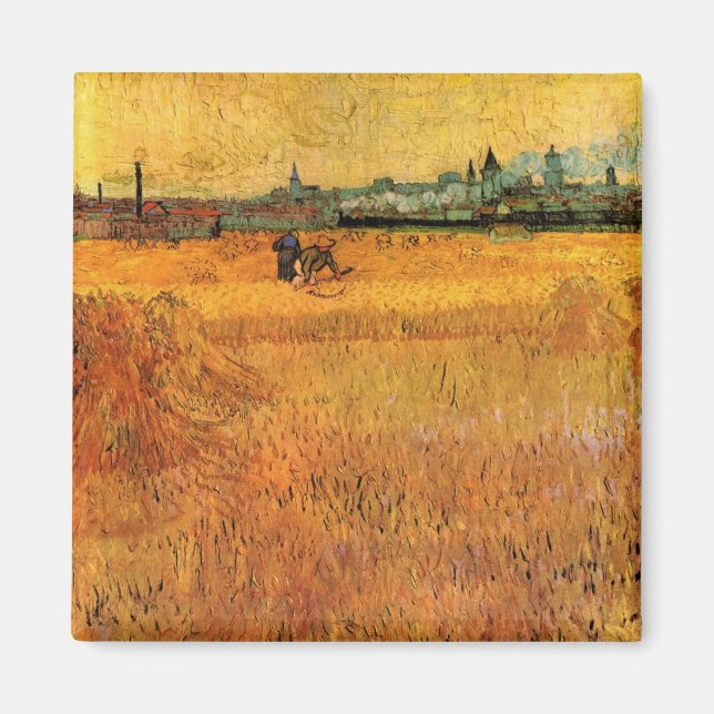 Artikel: Blick von Weizenfeldern von Vincent van G Magnet (Vorne)