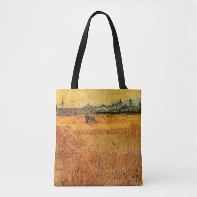 Artikel: Blick von Weizenfeldern von Vincent van G Tasche (Vorderseite)