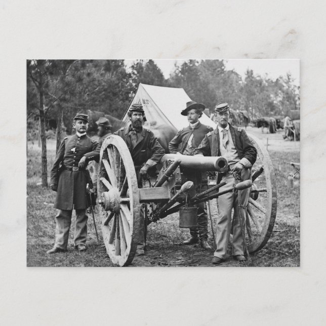Artillerie aus dem zivilen Krieg, 1860er Postkarte (Vorderseite)