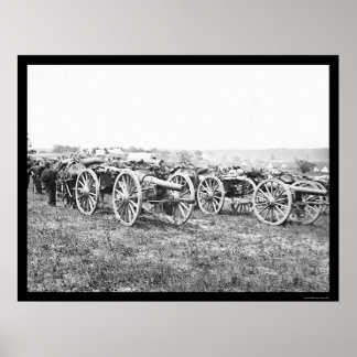 Artillerie in Richmond, VA 1862 Poster