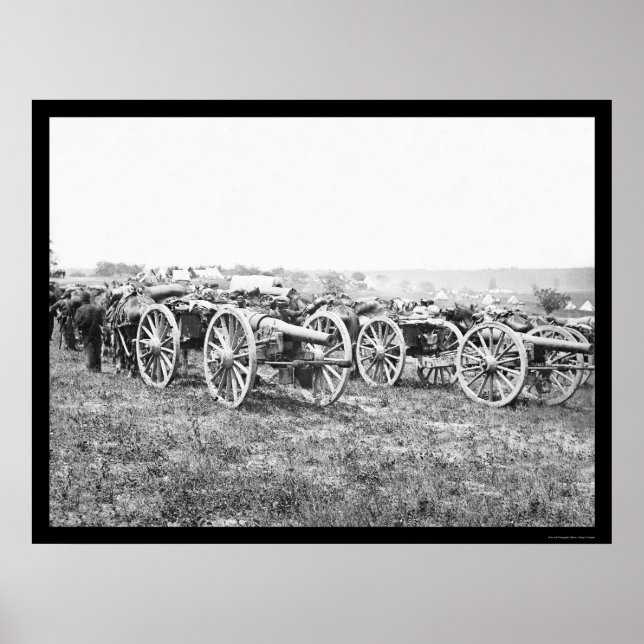 Artillerie in Richmond, VA 1862 Poster (Vorne)