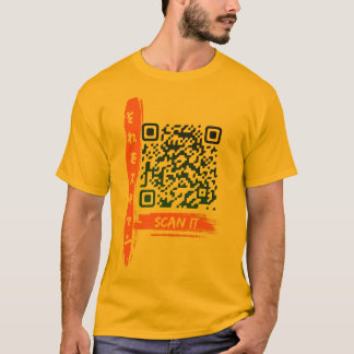 Artimis Unique Design QR Code Scan zum Besuch Inst T-Shirt