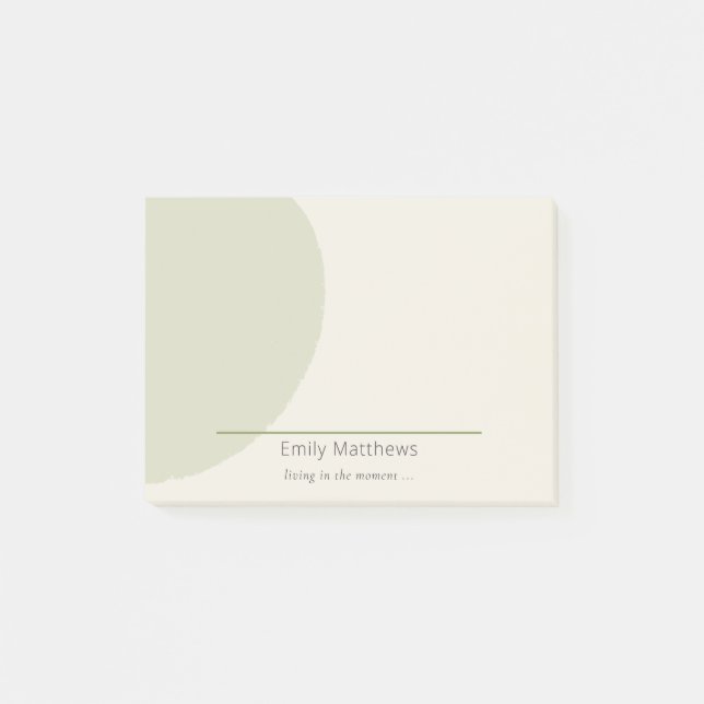 Artisan 4x3 Notes Sage Minimalist Brand Post-it Klebezettel (Vorderseite)