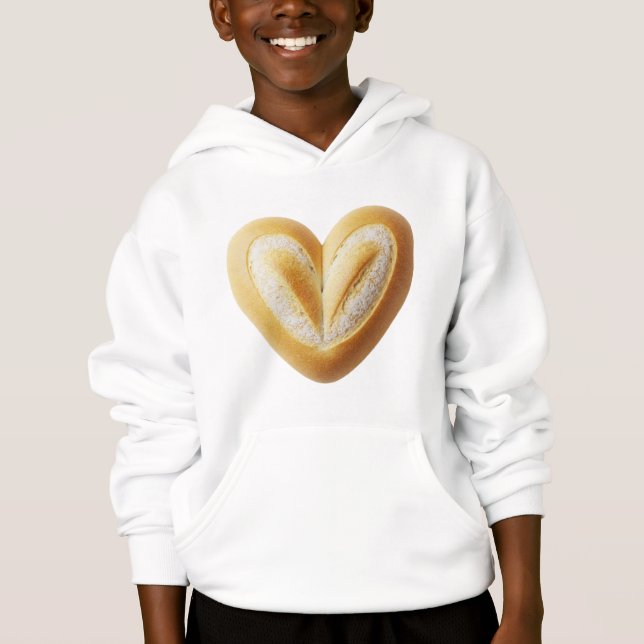 Artisan Baked Bread Heart Roll Sculpture Hoodie (Vorderseite)