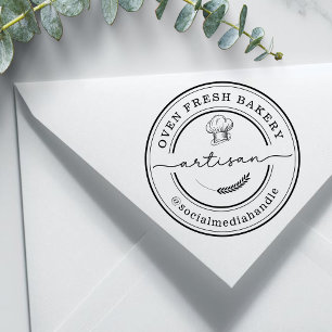Artisan Baker Bakery Koch Hat Catering Gummistempel