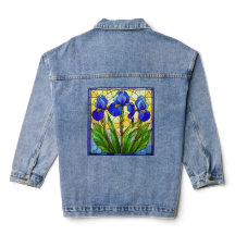 Artisan Blue Iris gesteinigtes Glas Denim Jacket