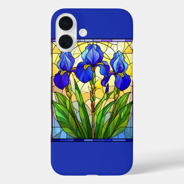 Artisan Blue Iris Vitré iPhone / coque Pad (Verso)
