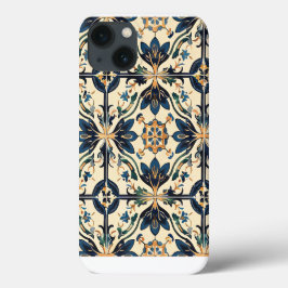 Artisan Blue und Gold Floral Motif Case-Mate iPhone Hülle