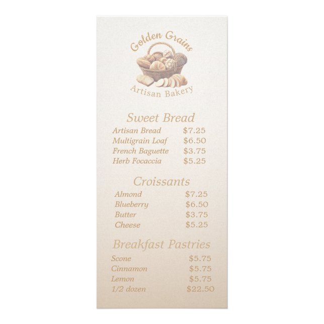 Artisan Bread Basket Werbekarte (Vorne)