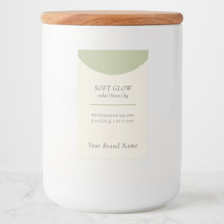 Artisan Candle Label Sage Minimalist Jar Wrap Lebensmitteletikett