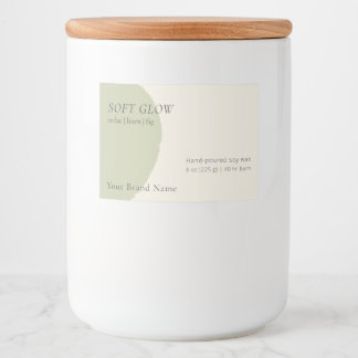 Artisan Candle Label Sage Modern Side-Bleed Wrap Lebensmitteletikett
