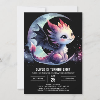 Artisan Dragon Birthday individuell anpassbar Einladung