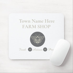 Artisan-Farm-Shop- oder Bauernmarkt-Bienen-Logo Mousepad