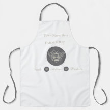 Artisan-Farm-Shop oder Bauernmarkt-Bienen-Logo