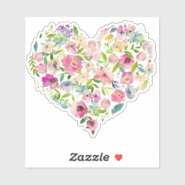 Artisan Floral Heart Liebe Hochzeit Valentine Mama Aufkleber