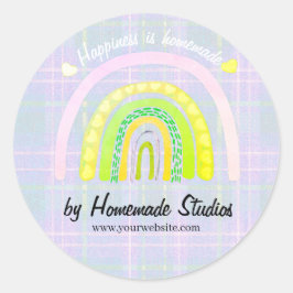 Artisan 'Happiness is Homemade'  Runder Aufkleber