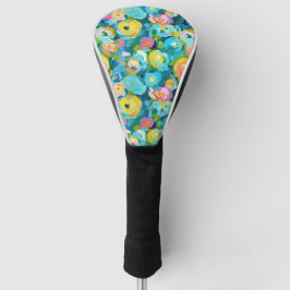 Artisan Painted Floral Muster farbenfrohe Fun Lady Golf Headcover