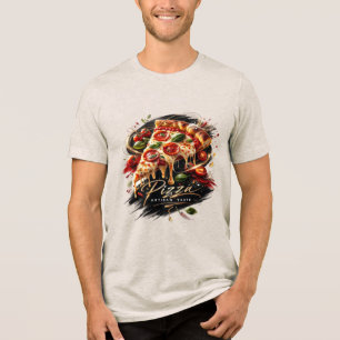 Artisan Pizza Scheibe T-Shirt – Gourmet Food Kunst Tri-Blend Shirt