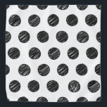 Artisan Polka Dots Schwarz-weiß Chic INITIAL Fun Halstuch<br><div class="desc">Artisan Polka Dots in schwarz auf weißem Hintergrund mit individuellem INITIAL in weiß. Leicht zu personalisieren Text,  Textfarbe,  Schriftart. Ideal für JEDES Haustier,  schicke Pelzbaby,  passend zu Elternteil. Modern,  zeitlos,  Spaß. Mix und Match ganze Pet / New Years / Gift Wrap Sammlungen von TMCdesigns.</div>
